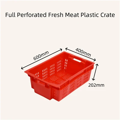 Thùng nhựa đựng thịt tươi đục lỗ đầy đủ